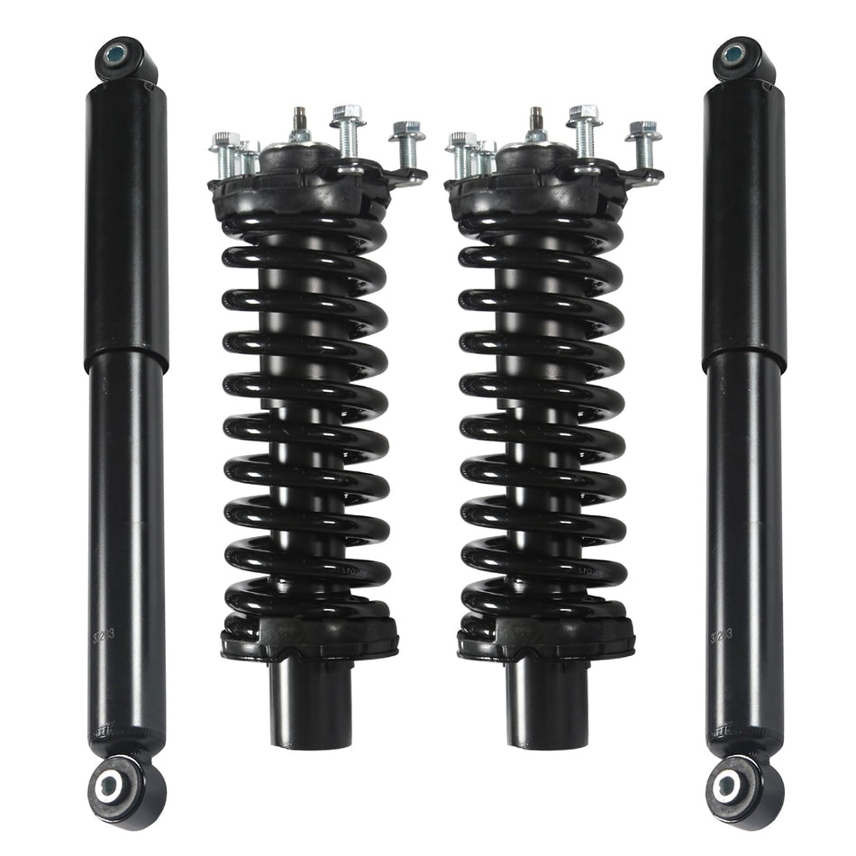 Front & Rear Struts Shock Absorber Coil Springs Assembly Fit for Jeep Liberty 2002-2012, for Dodge Nitro 2007-2011#171577L 171577R 37203 (Set of 4)