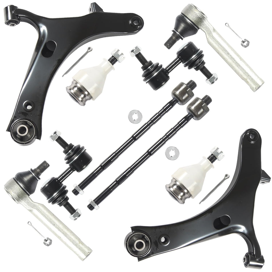 10PCS Suspension Kit Fits for Subaru Outback Legacy 2005 2006 2007 2008 2009 Front Lower Control Arm w/Ball Joint Sway Bar Tie Rod K622031 K622030 K9513 K750049 ES3712 EV800051