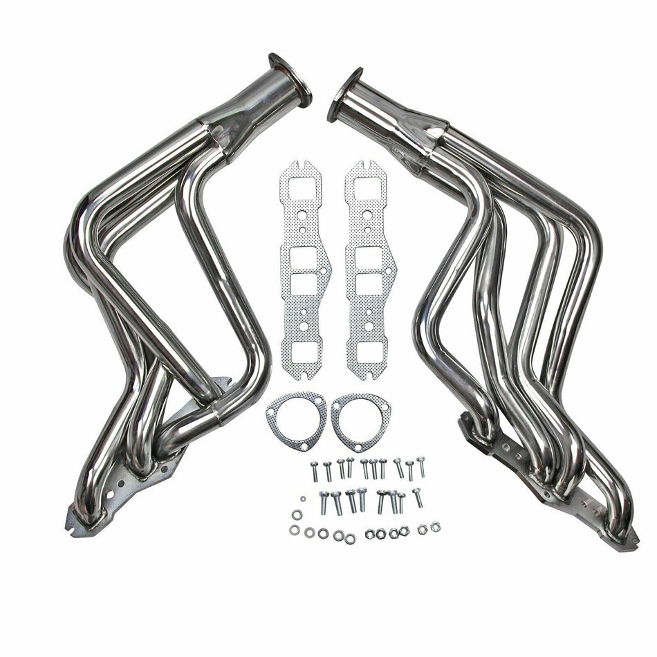 Long Tube Exhaust Headers Fit for 1965-1975 Oldsmobile 442 Cutlass Delta 88 350 400 455 V8
