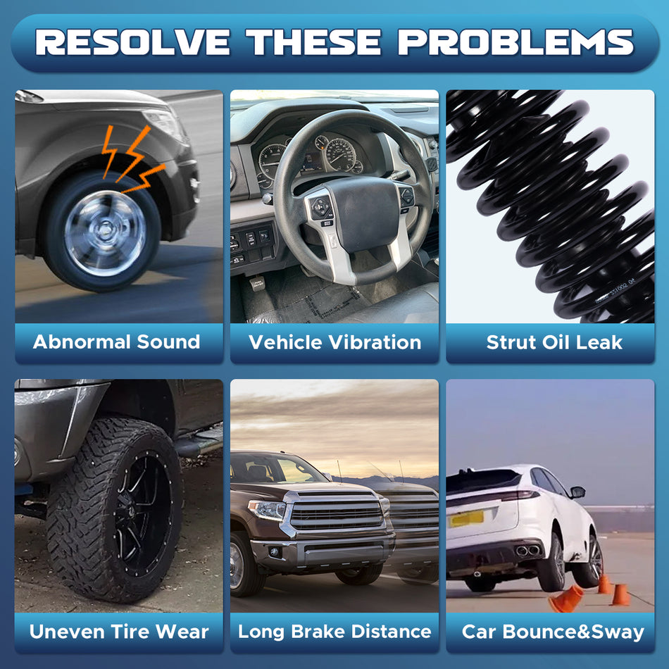 4PCS Front & Rear Struts Complete Shock Absorbers Spring Assembly Fit for Honda Civic 2006-2011 2007 2008 2009 2010 Replacement 172284 172285 5609 348023