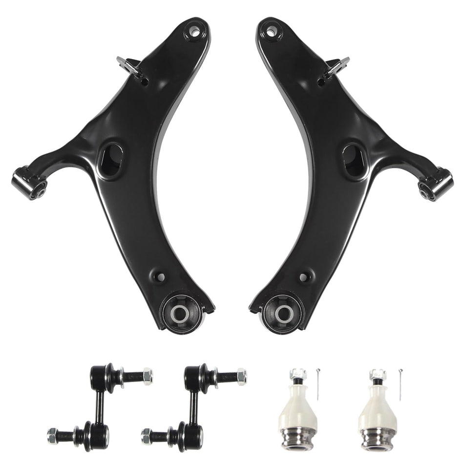 4PCS Front Lower Control Arm Fits for Subaru Crosstrek 2016 2017, for XV Crosstrek 2013 2014 2015 Suspension Kit w/Ball Joint Sway Bar Stabilizer Link RK623560 RK623561 K750084
