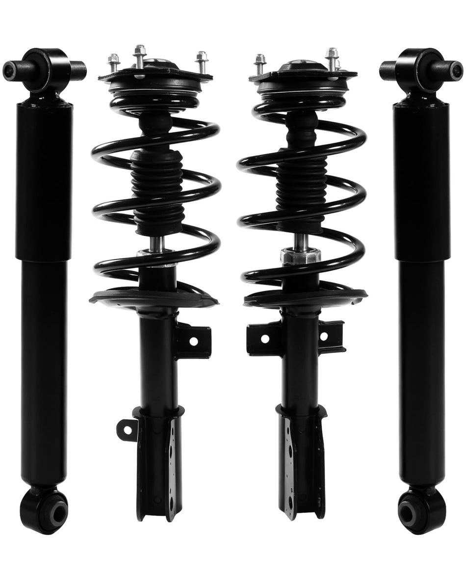 Front & Rear Strut and Coil Spring Assembly Set (4 PCS) fit for Chevy Traverse 2013-2017 | Direct-Fit Replacement