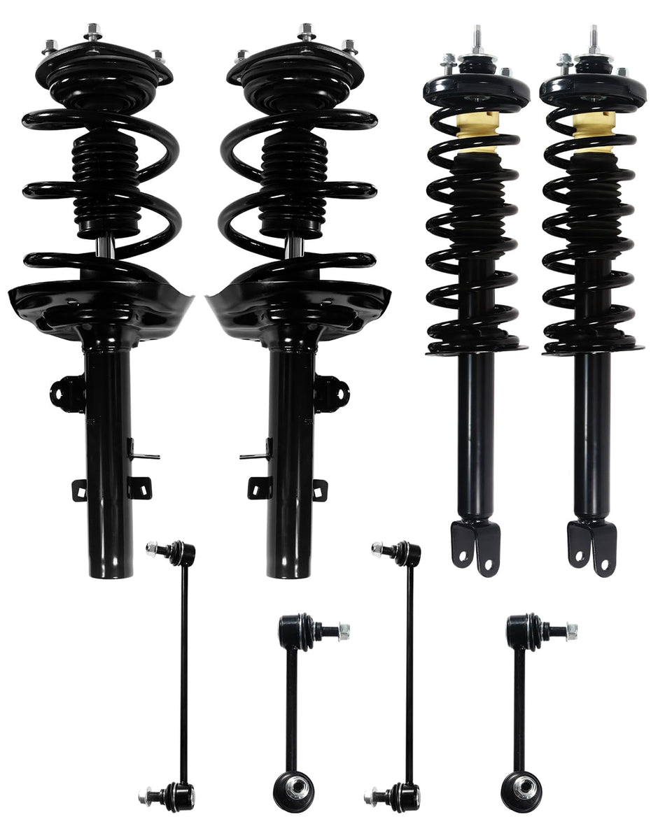 Front & Rear Struts, Coil Springs & Sway Bar Links Kit (8 PCS) fit for Honda Accord 2.4L 2013-2017 | Direct-Fit Replacement