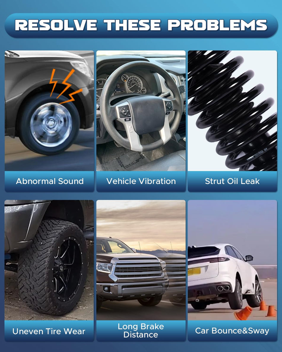 Front & Rear Struts Shock Absorbers Coil Spring Assembly Fit for Honda Accord 2003 2004 2005 2006 2007 (Excluding Hybrid Models) Replacement 171372 172123L 172123R