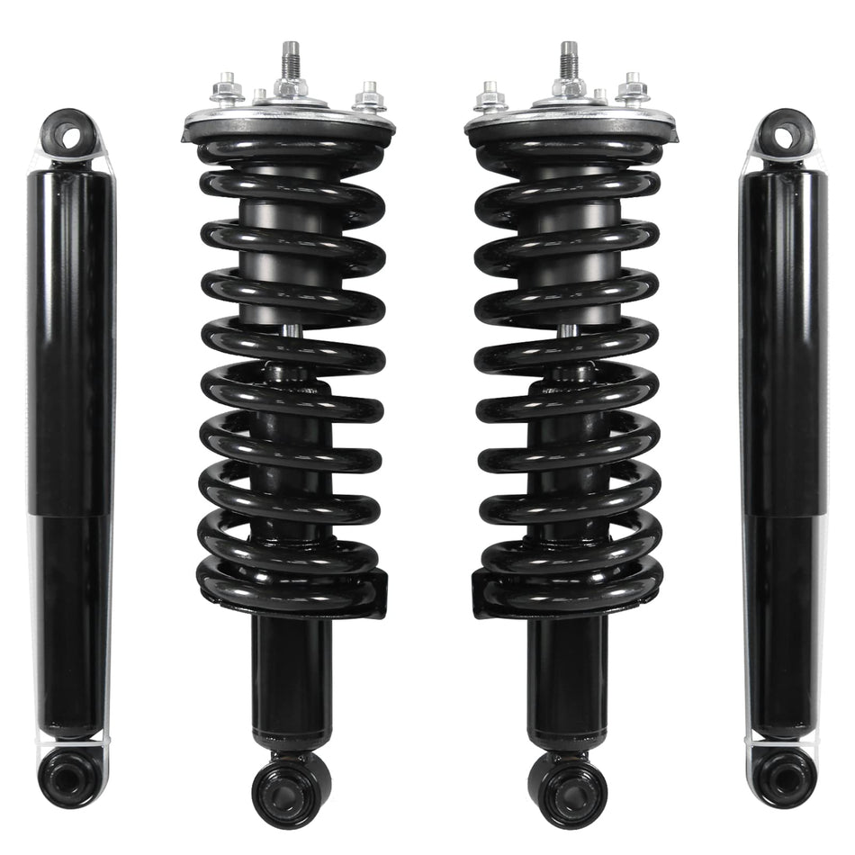 Front & Rear Struts Shock Absorbers Assemblies with Coil Springs Replacement for 2005-2018 Nissan Frontier 371102 345067 37273