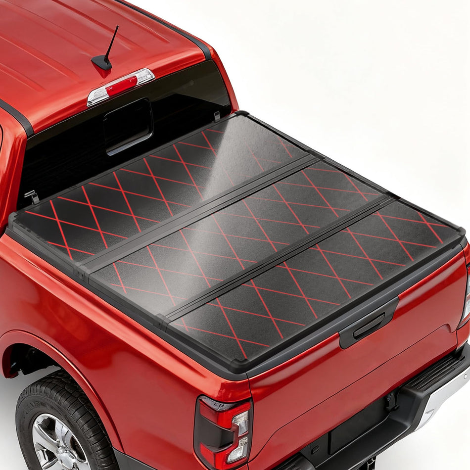Hard Tri-Fold Tonneau Cover fit for Ford Ranger 2019-2025 | 5 FT Bed | Aluminum Honeycomb, No-Drill Install