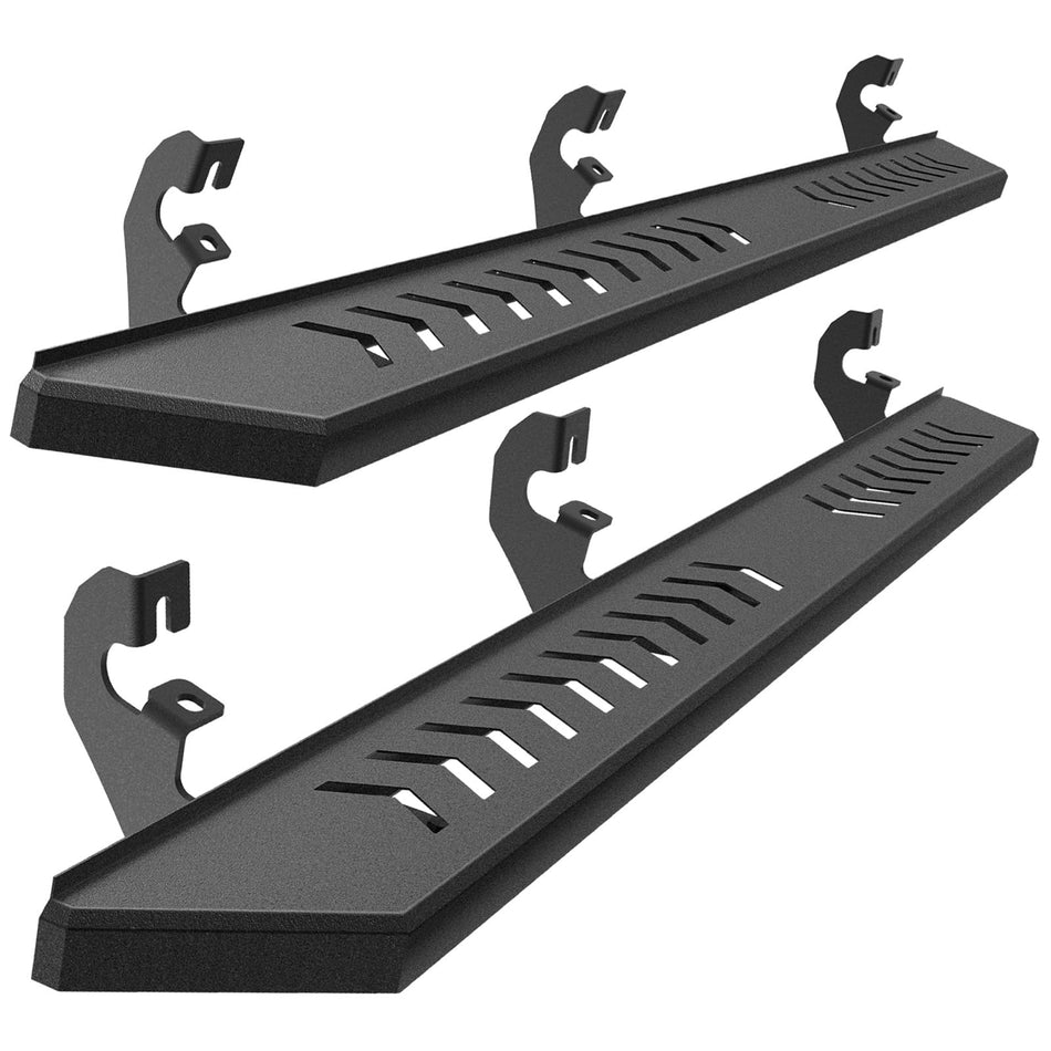 Running Boards Compatible with Ford F150 2015-2025 SuperCrew Cab 4 Full Size Doors, Anti-Slip Side Steps Fit for F250 F350 2017-2025 Super Duty Crew Cab, Texture Black Nerf Bars Steps