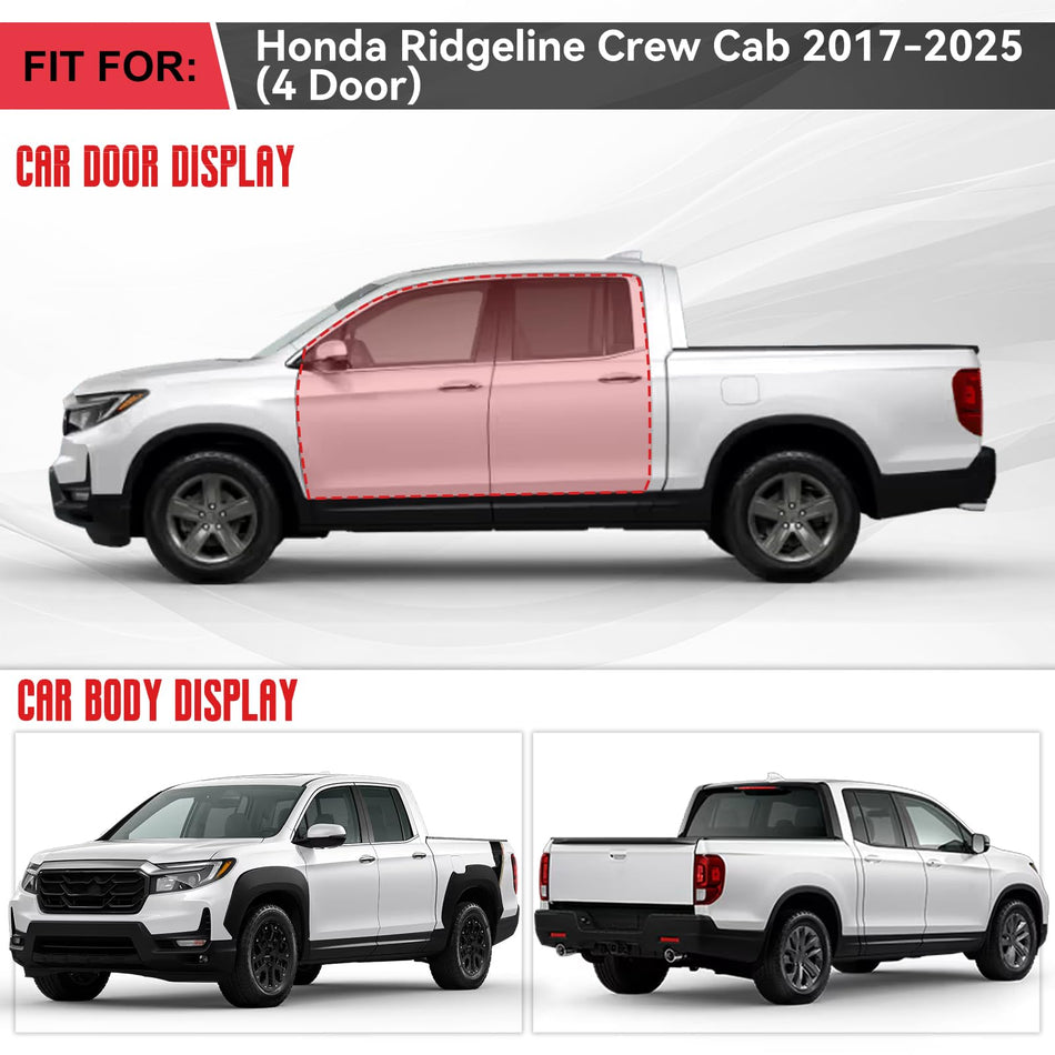 Running Boards Fit for Honda Ridgeline Crew Cab 2017-2025, Drop Down Side Steps, Off-Road Heavy-Duty Carbon Steel Step Bars Rock Silders Rails Nerf Bars, 5 Inch Textured Black