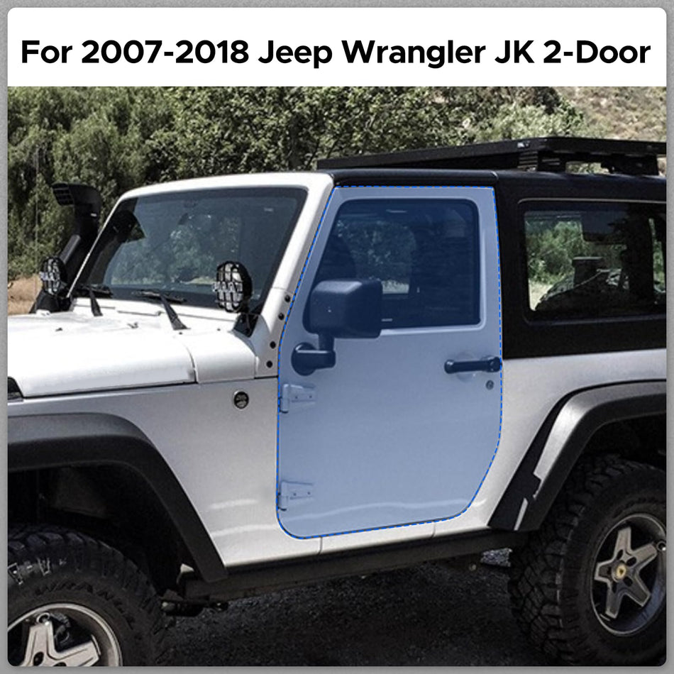Heavy Duty Running Boards Fit for 2007-2018 Jeep Wrangler JK Unlimited 2 Doors, 550 lbs Capacity Carbon Steel Off-Road Rock Sliders Side Steps, Textured Black Powder Coated, No-Drill Installation