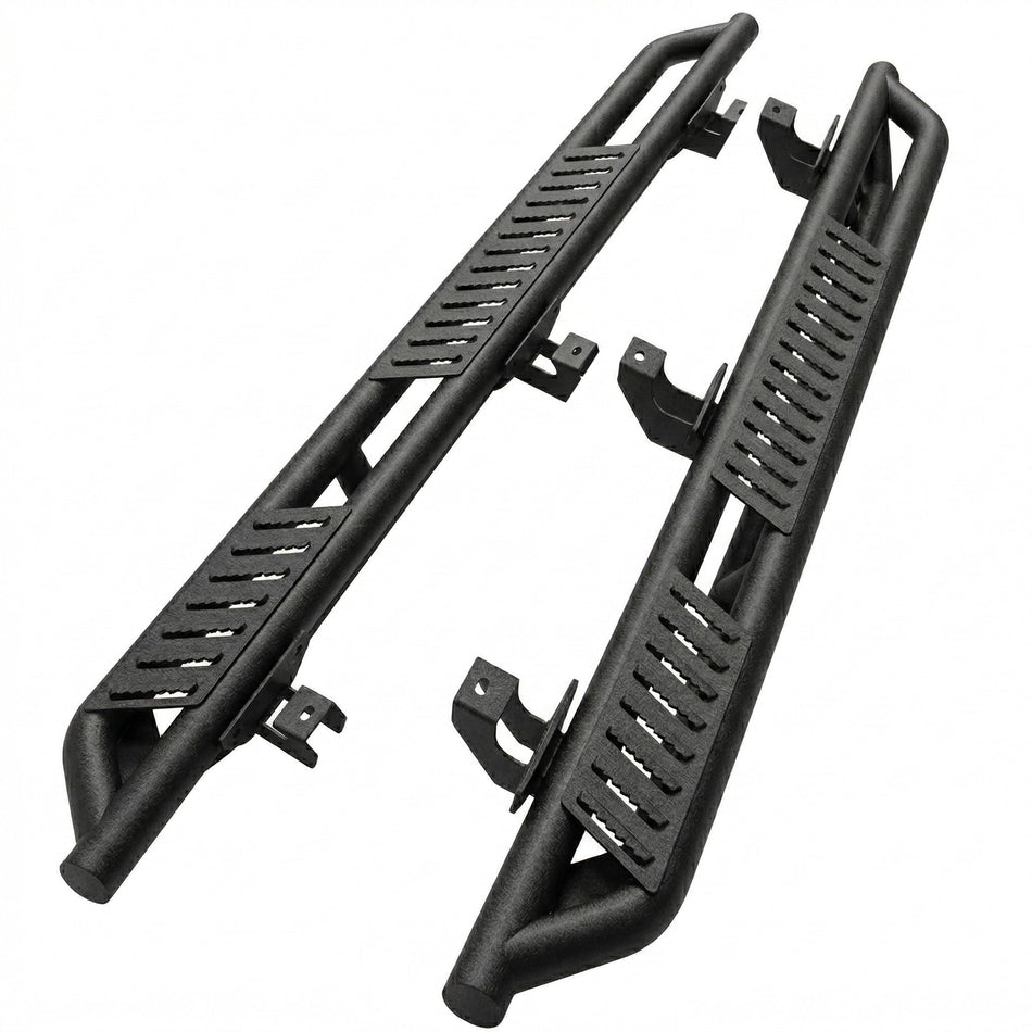 Running Boards Fit for Jeep Wrangler JL Unlimited 4 Door (2018-2026) – Heavy Duty Carbon Steel Side Steps & Rock Sliders, 500+ lbs Capacity, Textured Black, No-Drill Installation