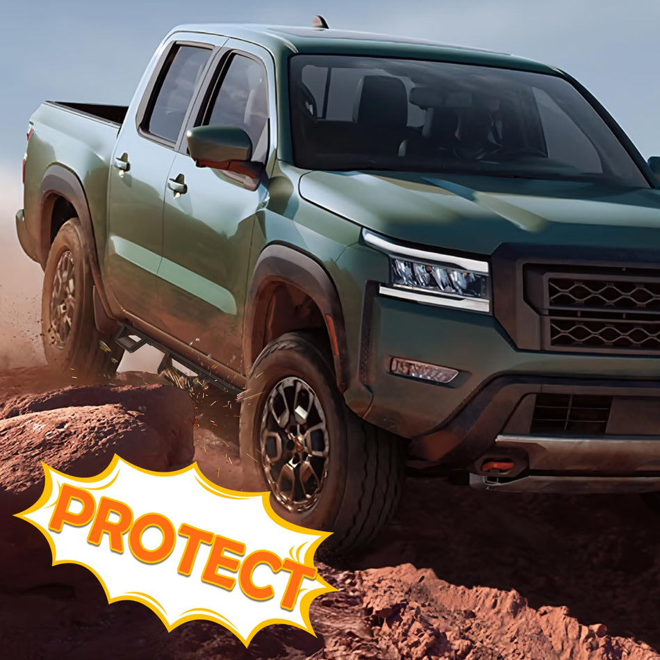 Drop-Down Running Boards | Carbon Steel, Anti-Slip, No-Drill