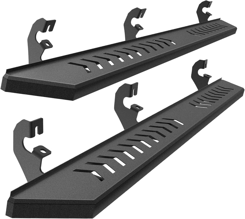 Running Boards Side Steps Compatible with Ford Ranger SuperCrew Cab 2019-2024 2025, Side Steps fit for Ranger 4 Full Size Doors, Heavy Duty Carbon Steel Textured Step Bars Rock Sliders