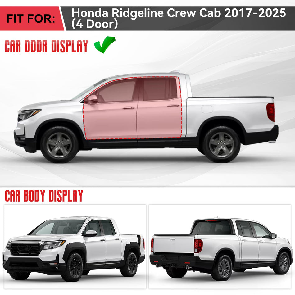 5.4" Running Boards fit for Honda Ridgeline 2017-2025 | Heavy-Duty Carbon Steel Side Steps with Cutout Non-Slip Design