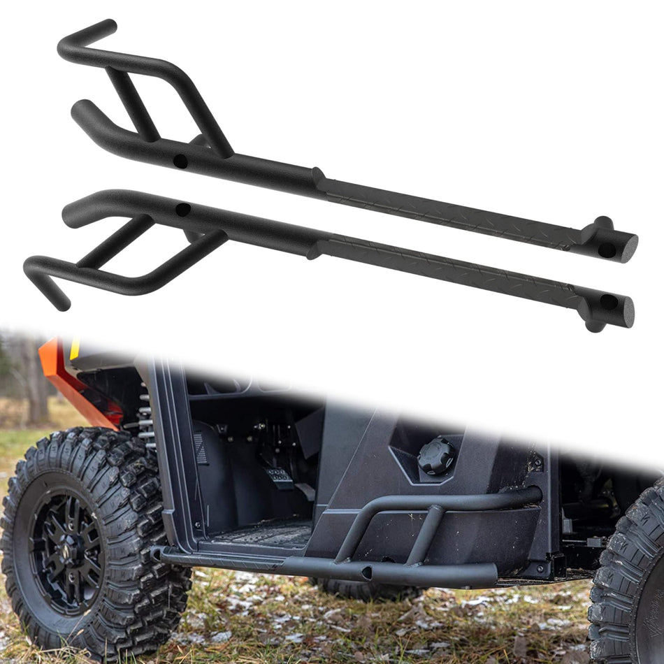 Side Step Bar Rock Sliders fit for Polaris Ranger XP 1000 2018-2025 Heavy-Duty Steel Side Step fit for High Lifter Edition/Back Country Edition/Northstar Edition/Texas Edition/Trail Boss Edition