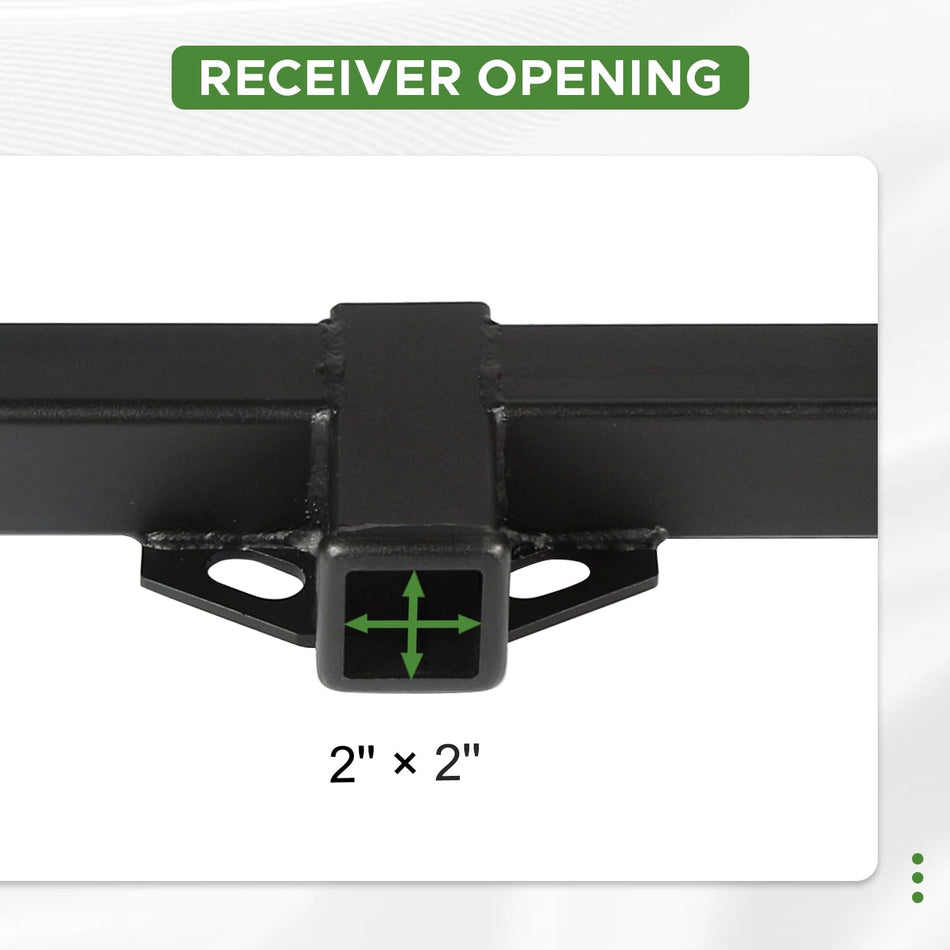 Towing Hitch Receivers Fit for Jeep Wrangler TJ 1997-2006 Class 3 Trailer Hitch Receivers Towing Receivers 2inch Rear Trailer Hitch with Black Powder Coating