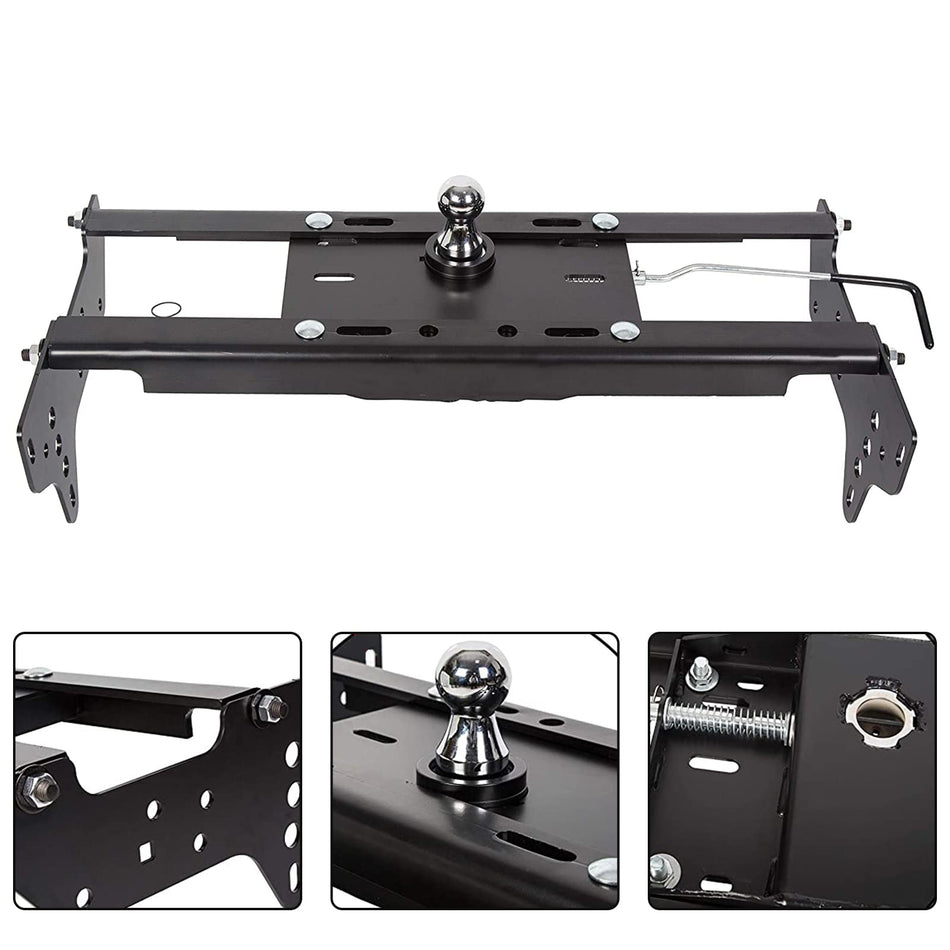Complete Underbed Gooseneck Rail Trailer Hitch System Kit Compatible with F250 F350 1999-2016