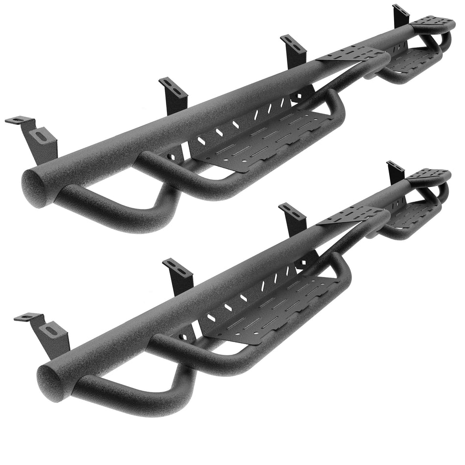 6.8" Running Boards fit for Jeep Gladiator JT 2020-2026 4-Door | Carbon Steel Two-Step Side Rails